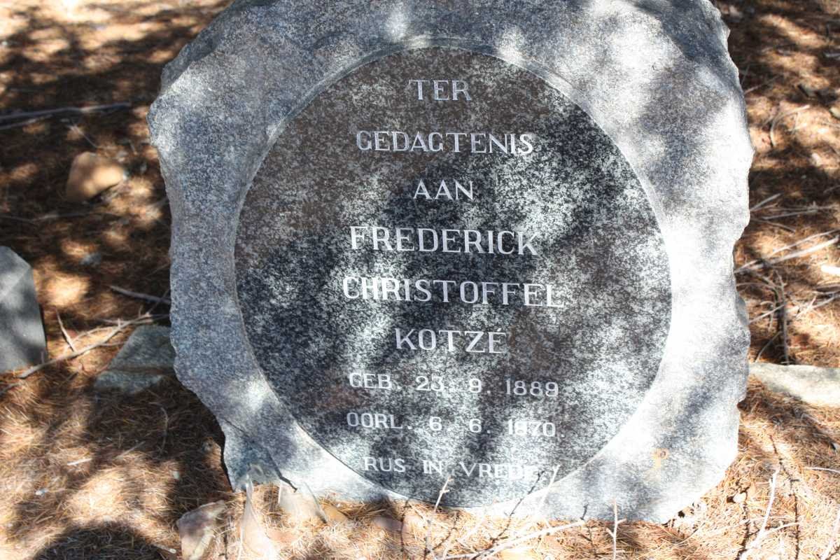 KOTZE Frederick Christoffel 1889-1970