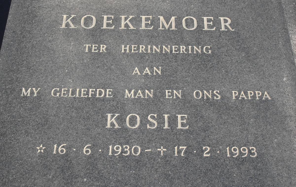 KOEKEMOER Kosie 1930-1993