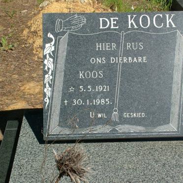 KOCK Koos, de 1921-1985