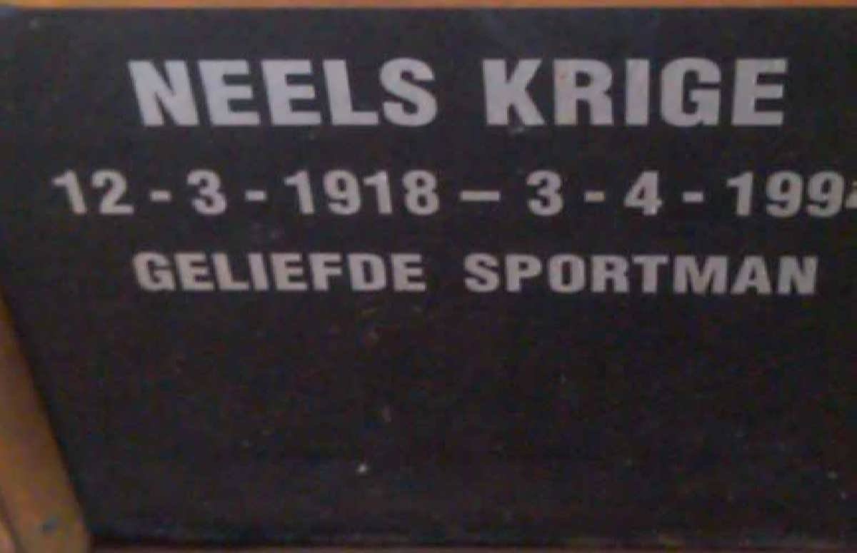 KRIGE Neels 1918-1994