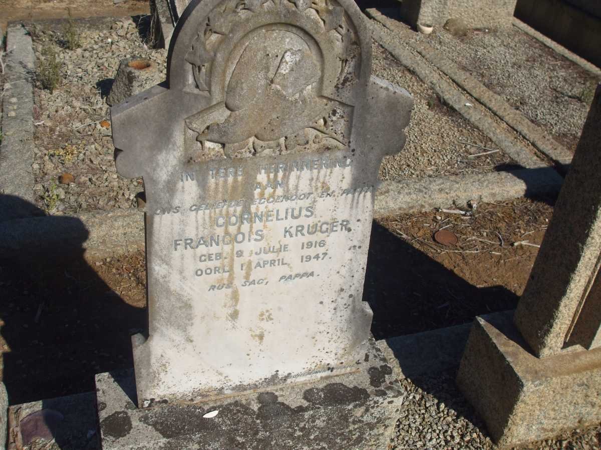 KRUGER Cornelius Francois 1916-1947