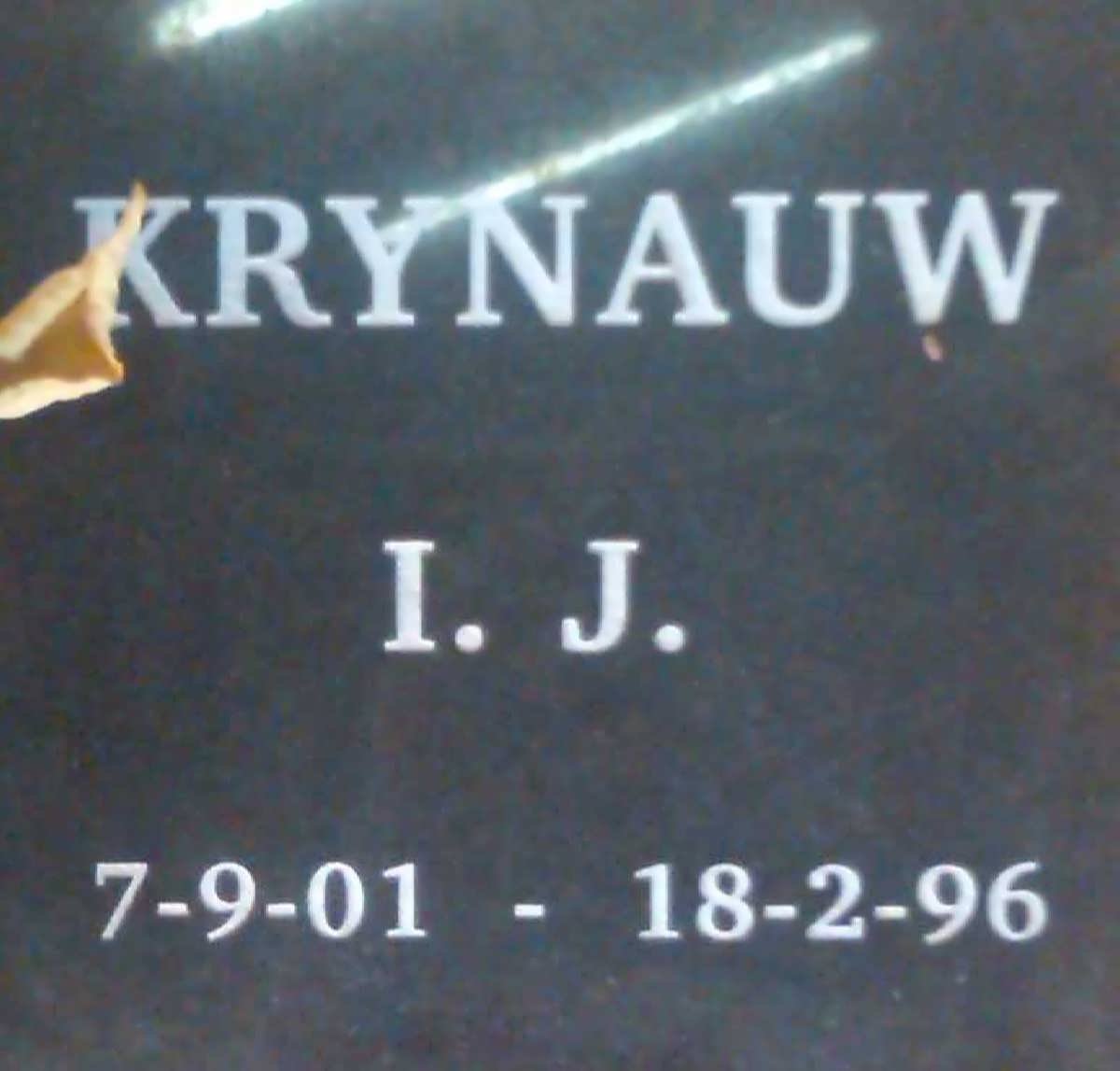 KRYNAUW I.J. 1901-1996