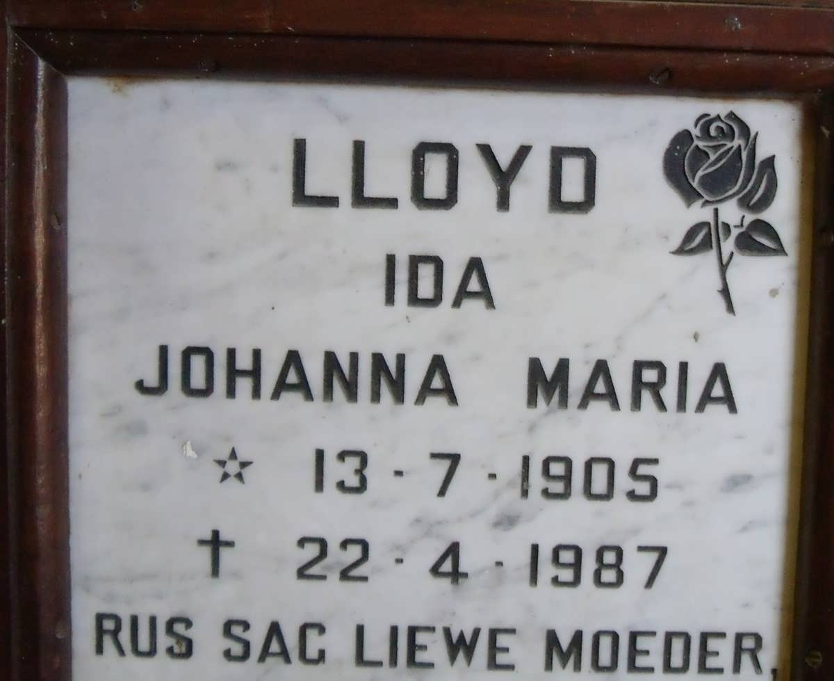 LLOYD Ida Johanna Maria 1905-1987