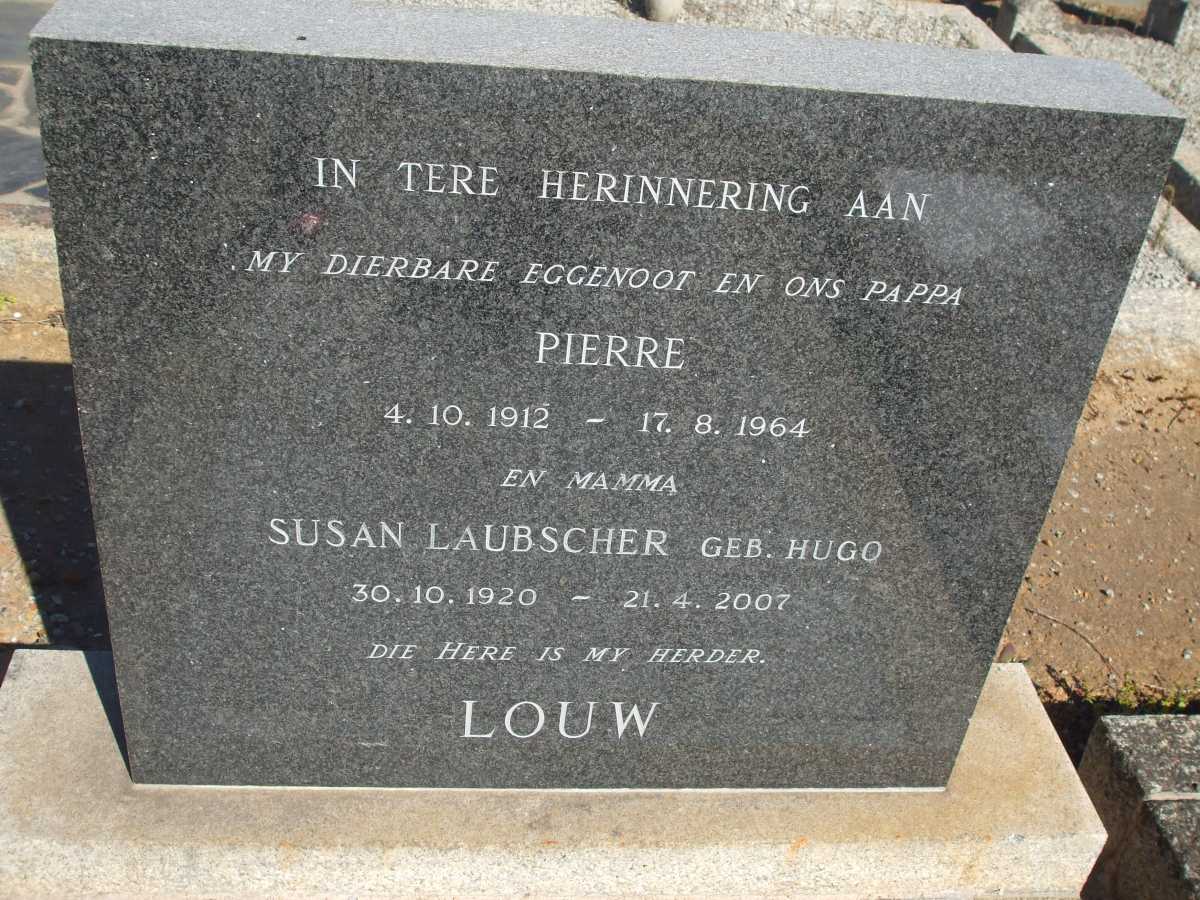 LOUW Pierre 1912-1964 & Susan LAUBSCHER nee HUGO 1920-2007