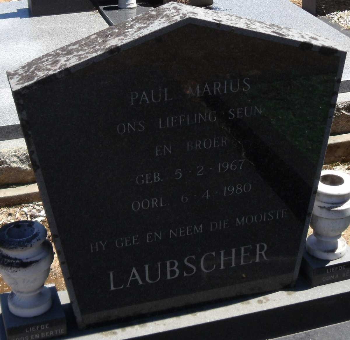 LAUBSCHER Paul Marais 1967-1980