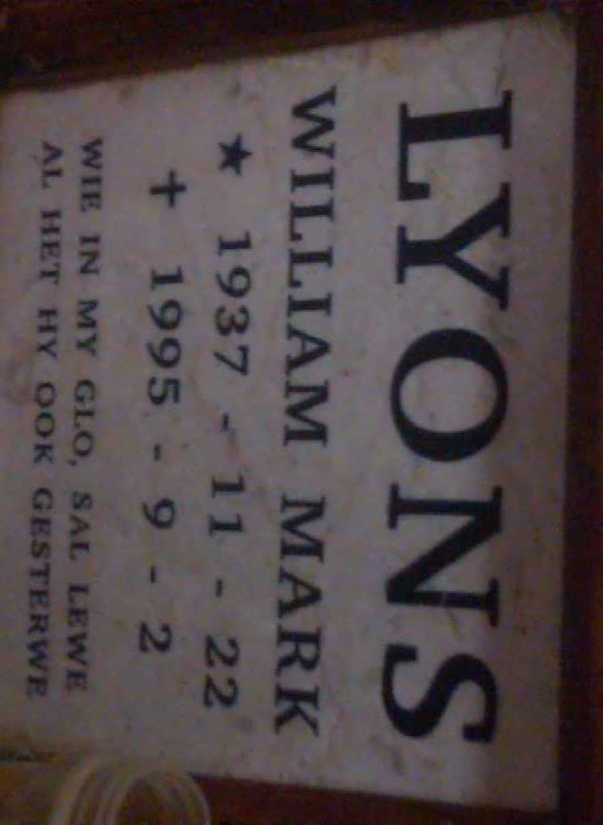 LYONS William Mark 1937-1995