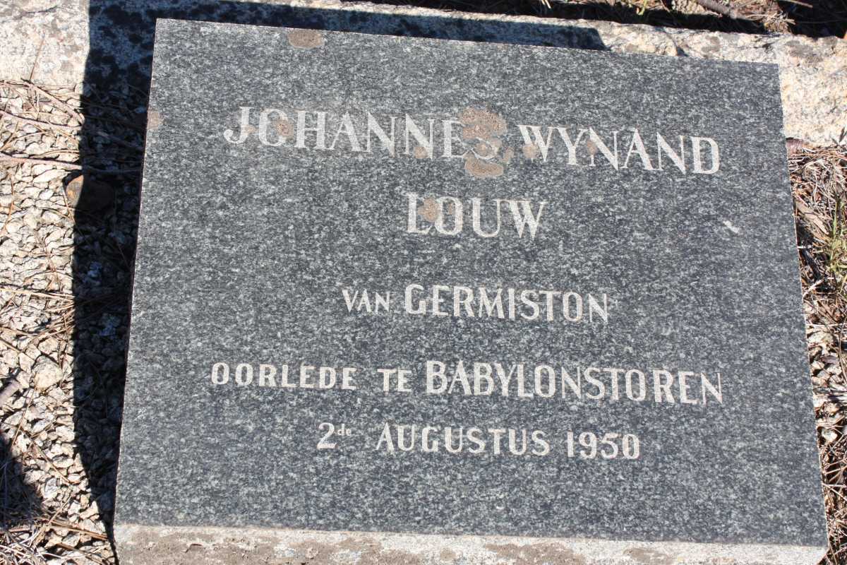 LOUW Johannes Wynand -1950