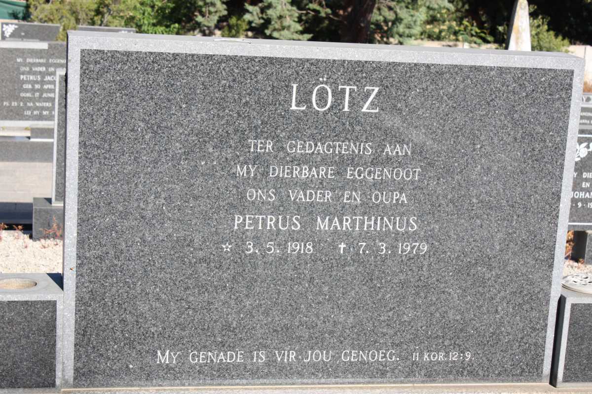 LOTZ Petrus Marthinus 1918-1979