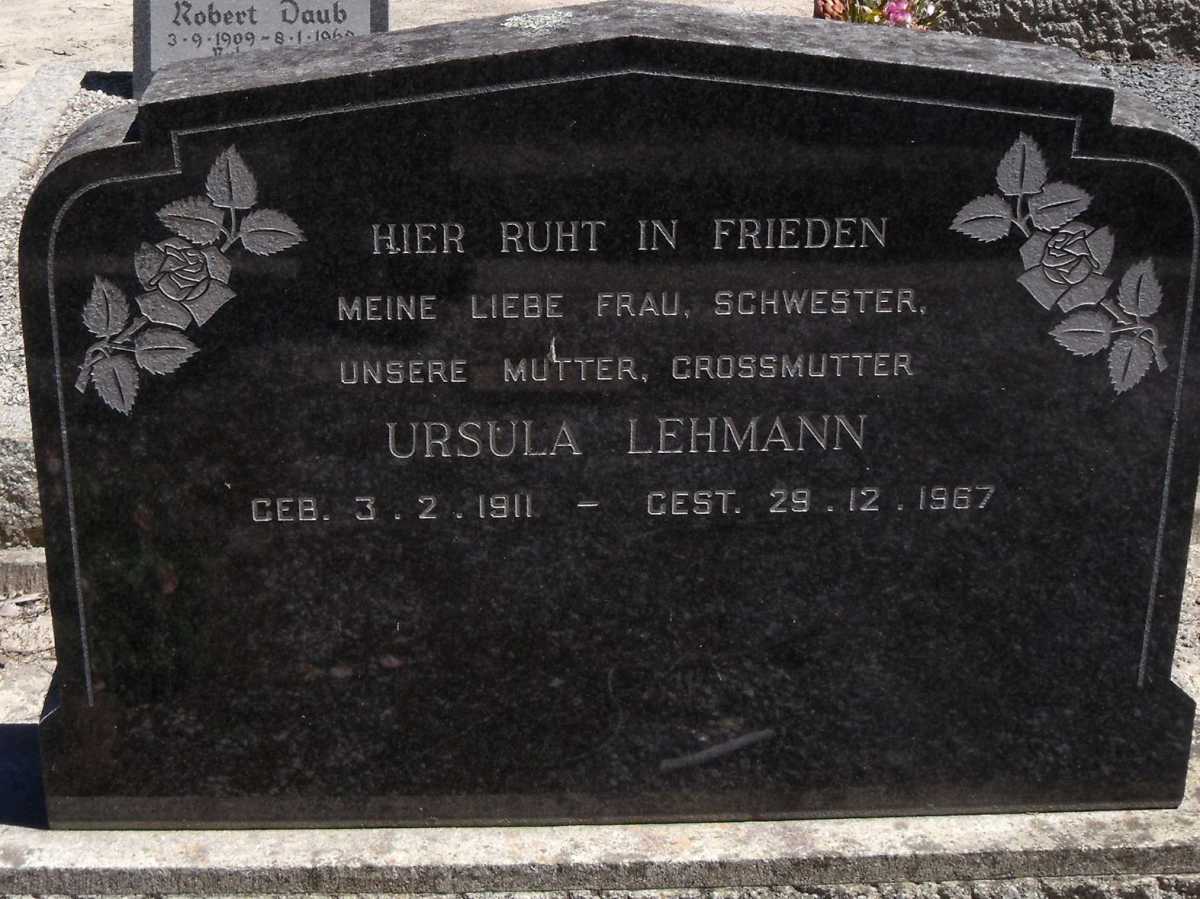 LEHMANN Ursula 1911-1967