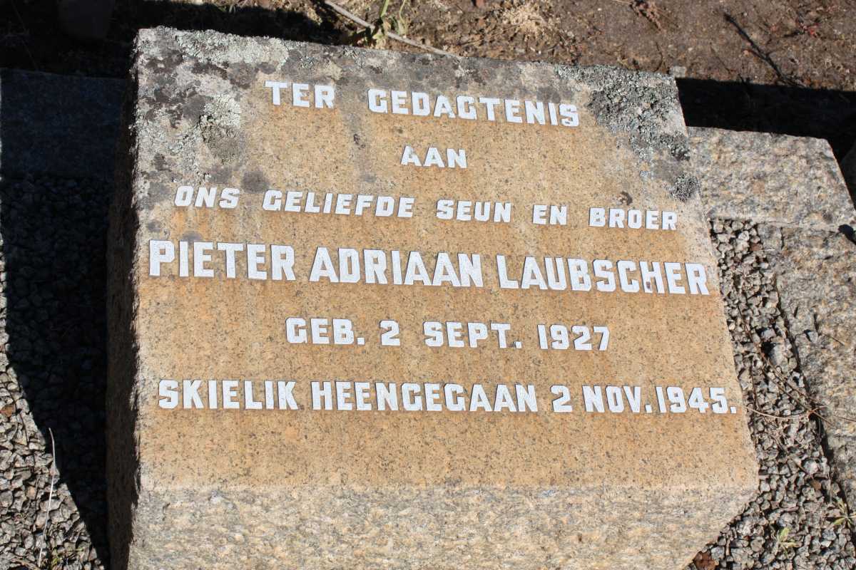 LAUBSCHER Pieter Adriaan 1927-1945