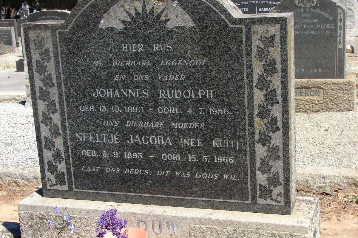 LOUW Johannes Rudolph 1890-1956 & Neeltje Jacoba KUIT 1893-1966