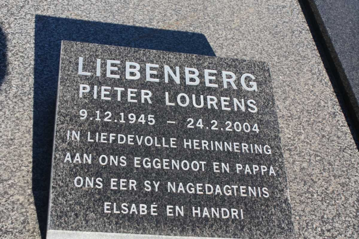 LIEBENBERG Pieter Lourens 1945-2004