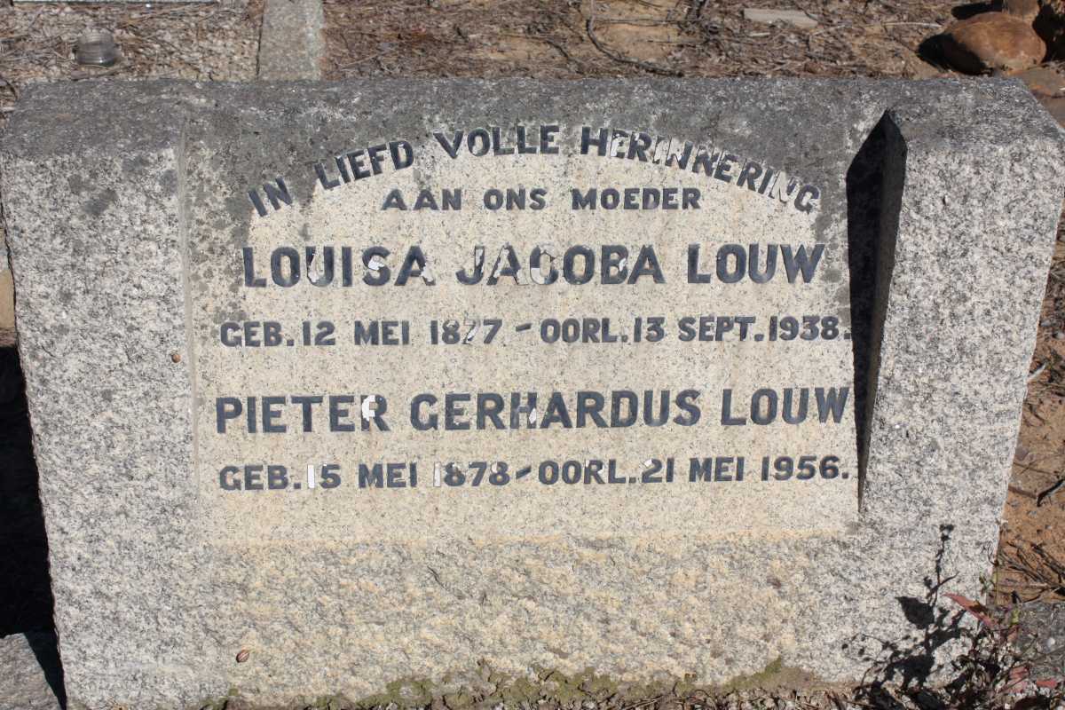 LOUW Pieter Gerhardus 1878-1956 & Louisa Jacoba 1877-1938