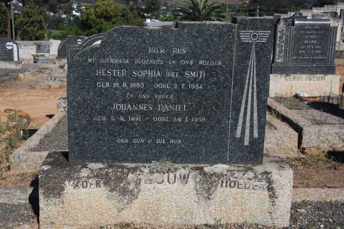 LOUW Johannes Daniel 1881-1958 & Hester Sophia SMIT 1893-1954