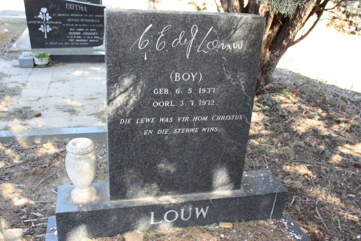 LOUW C.E. de J. 1937-1972