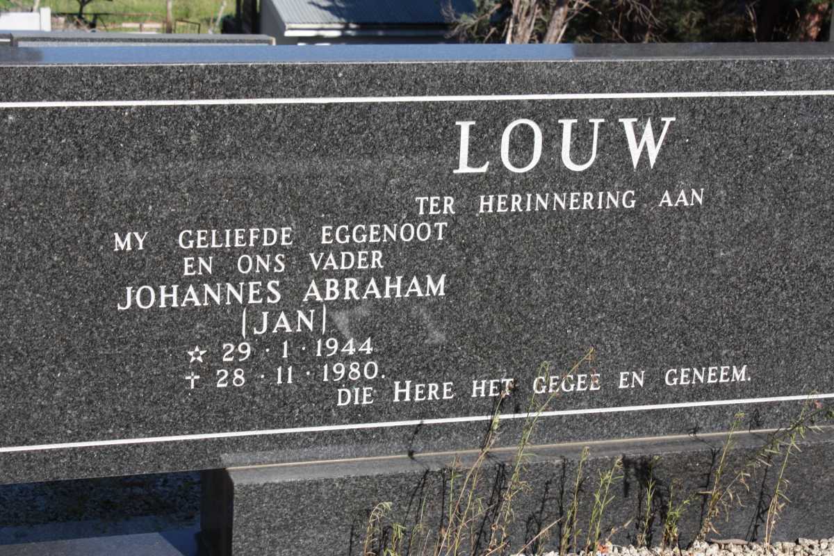 LOUW Johannes Abraham 1944-1980