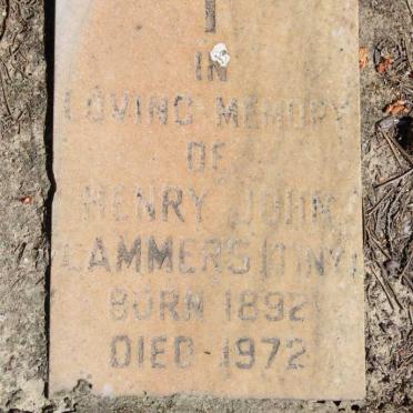 LAMMERS Henry John 1892-1972