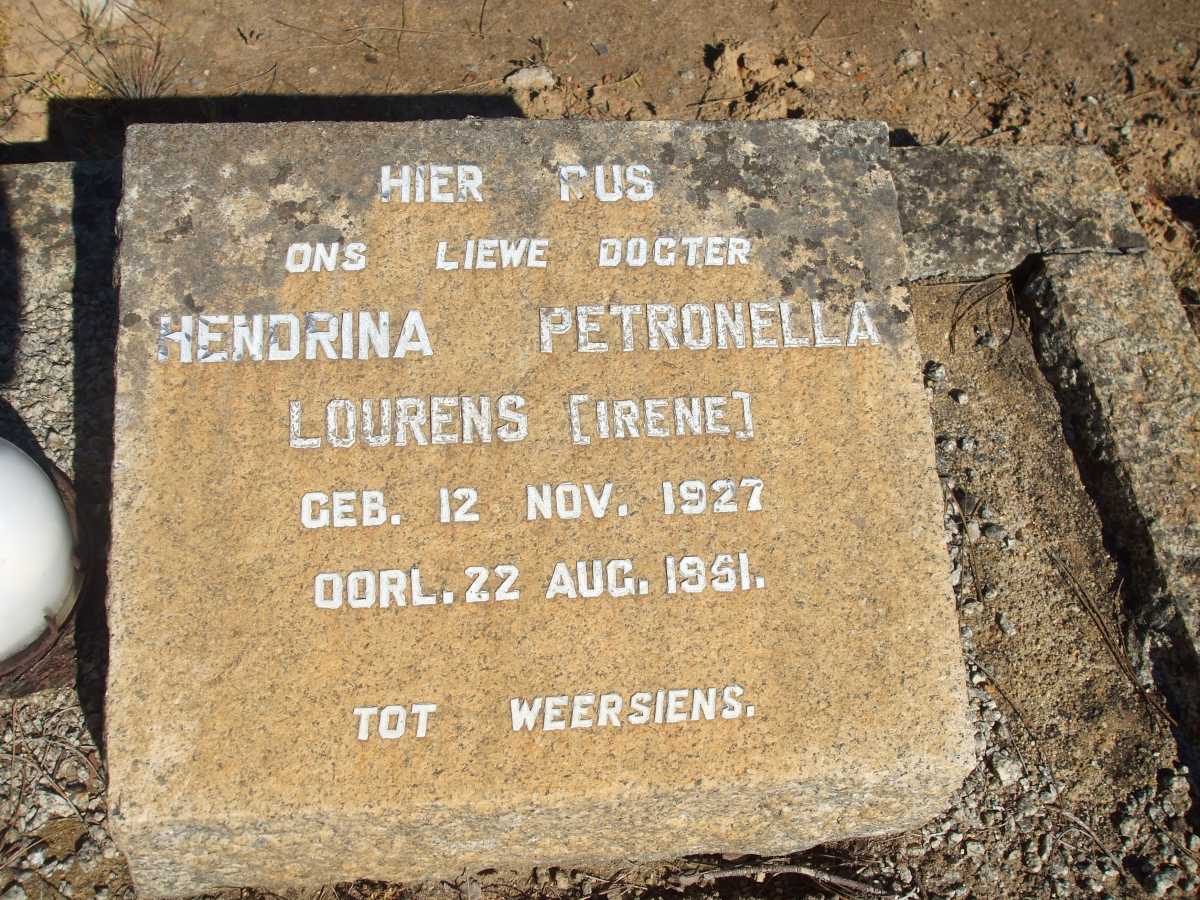 LOURENS Hendrina Petronella 1927-1951