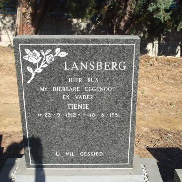 LANSBERG Tienie 1912-1981