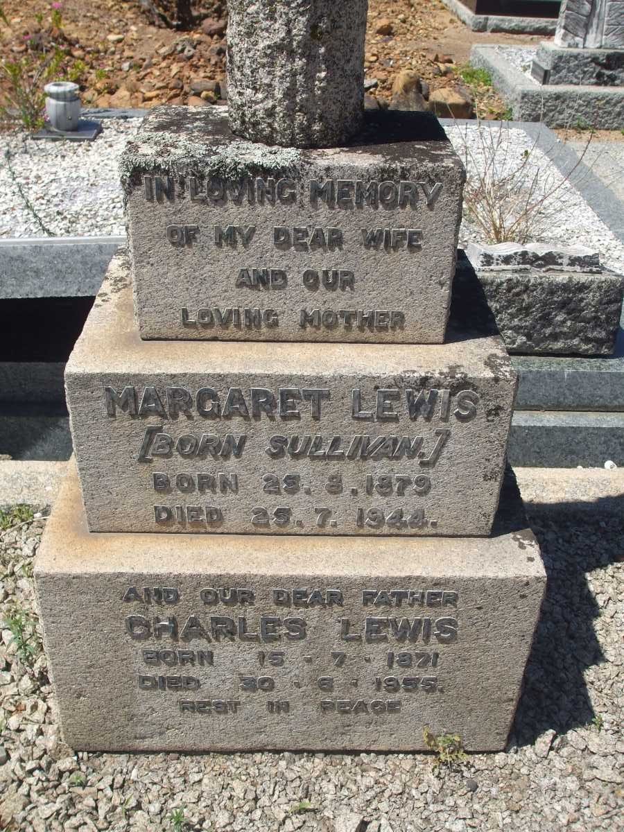 LEWIS Charles 1871-1955 & Margaret SULLIVAN 1879-1944