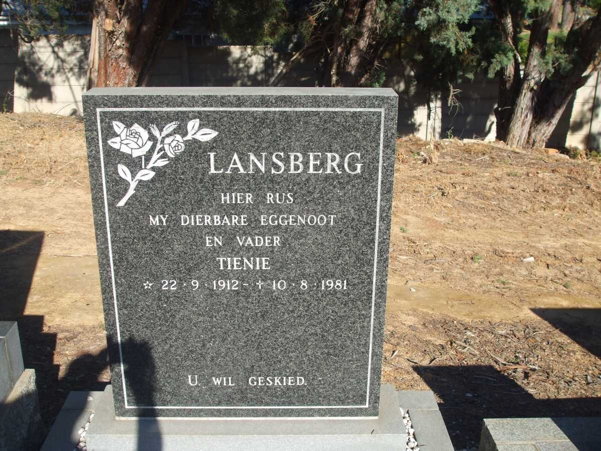 LANSBERG Tienie 1912-1981
