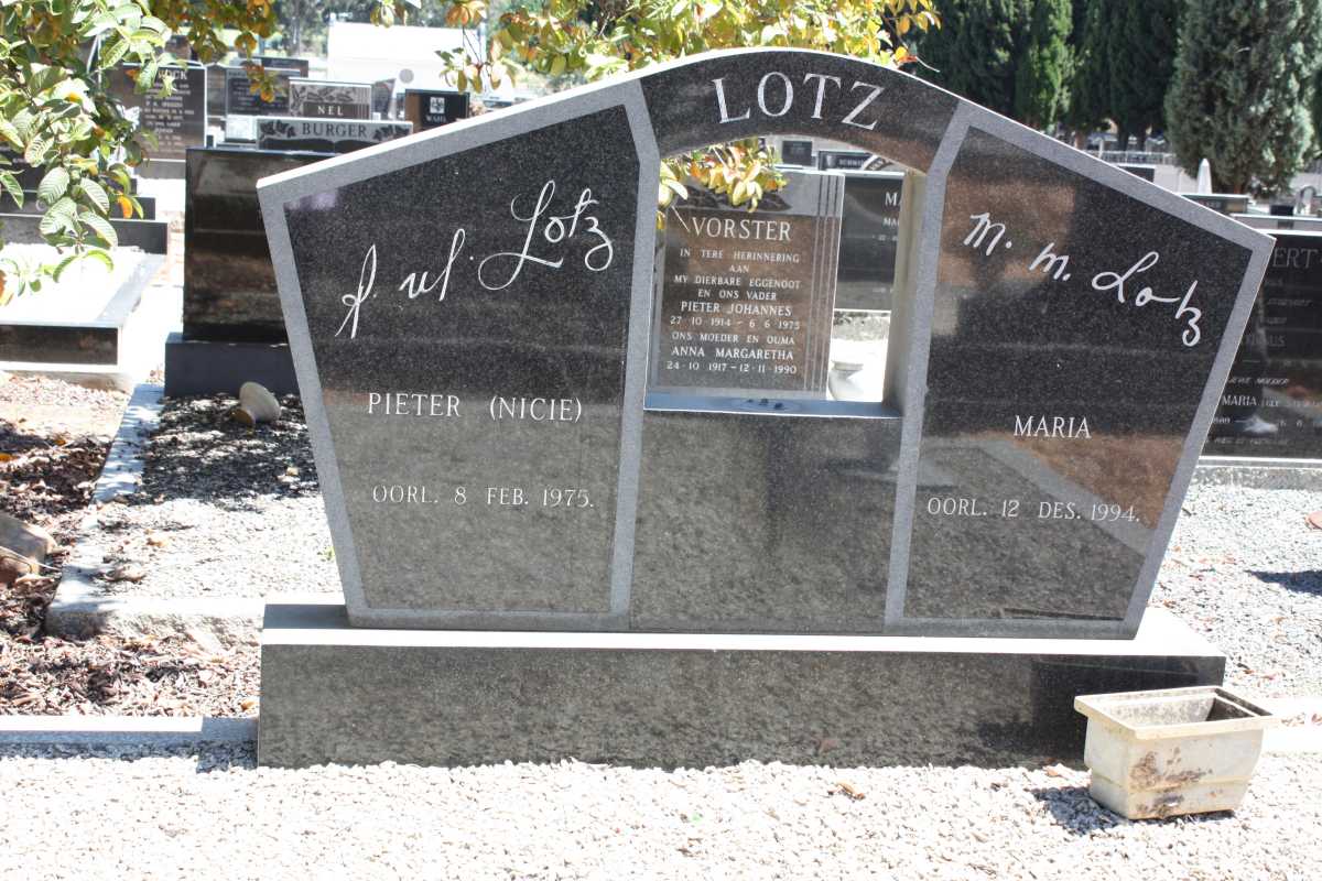 LOTZ Pieter -1975 & Maria -1994