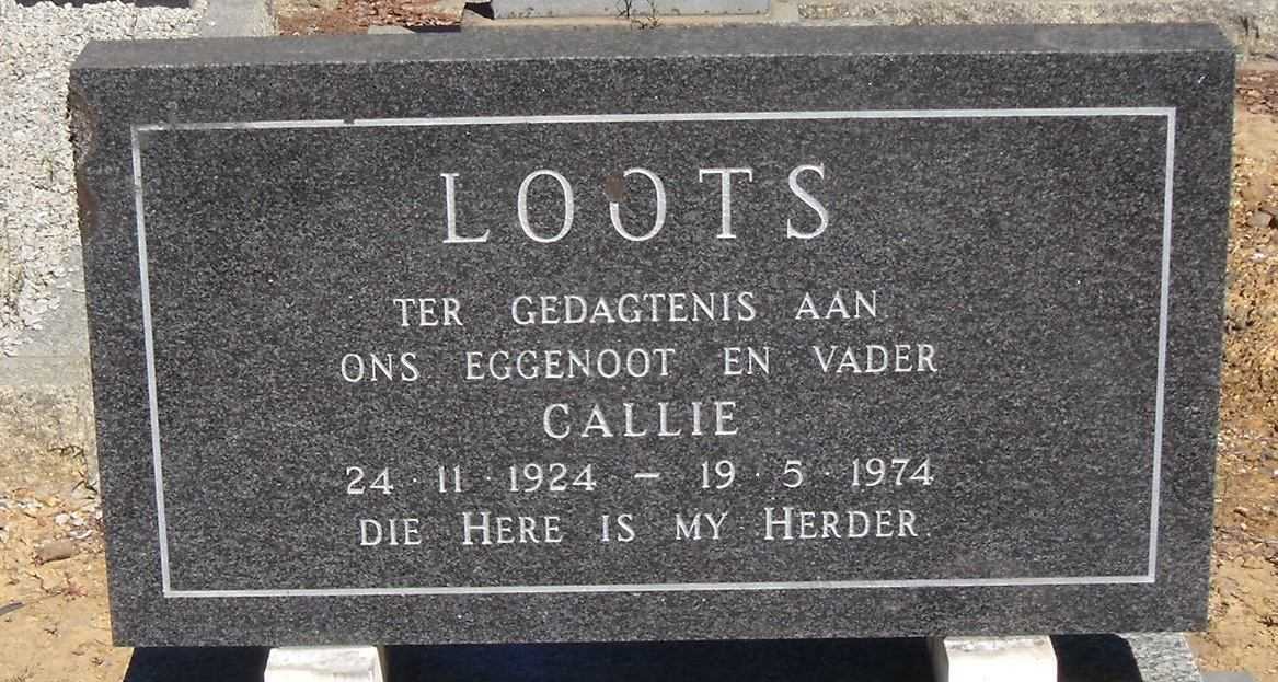 LOOTS Callie 1924-1974