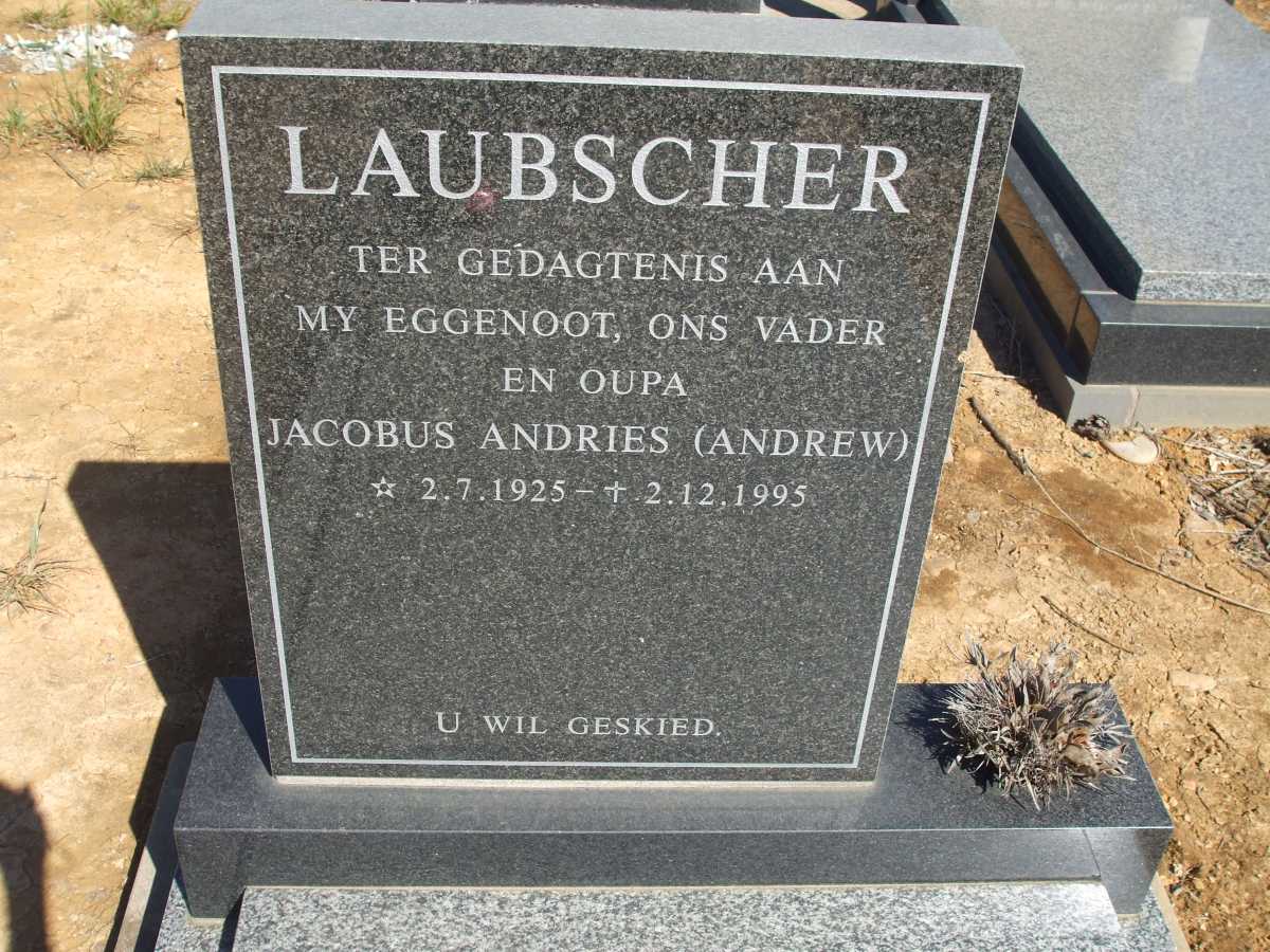 LAUBSCHER Jacobus Andries 1925-1995
