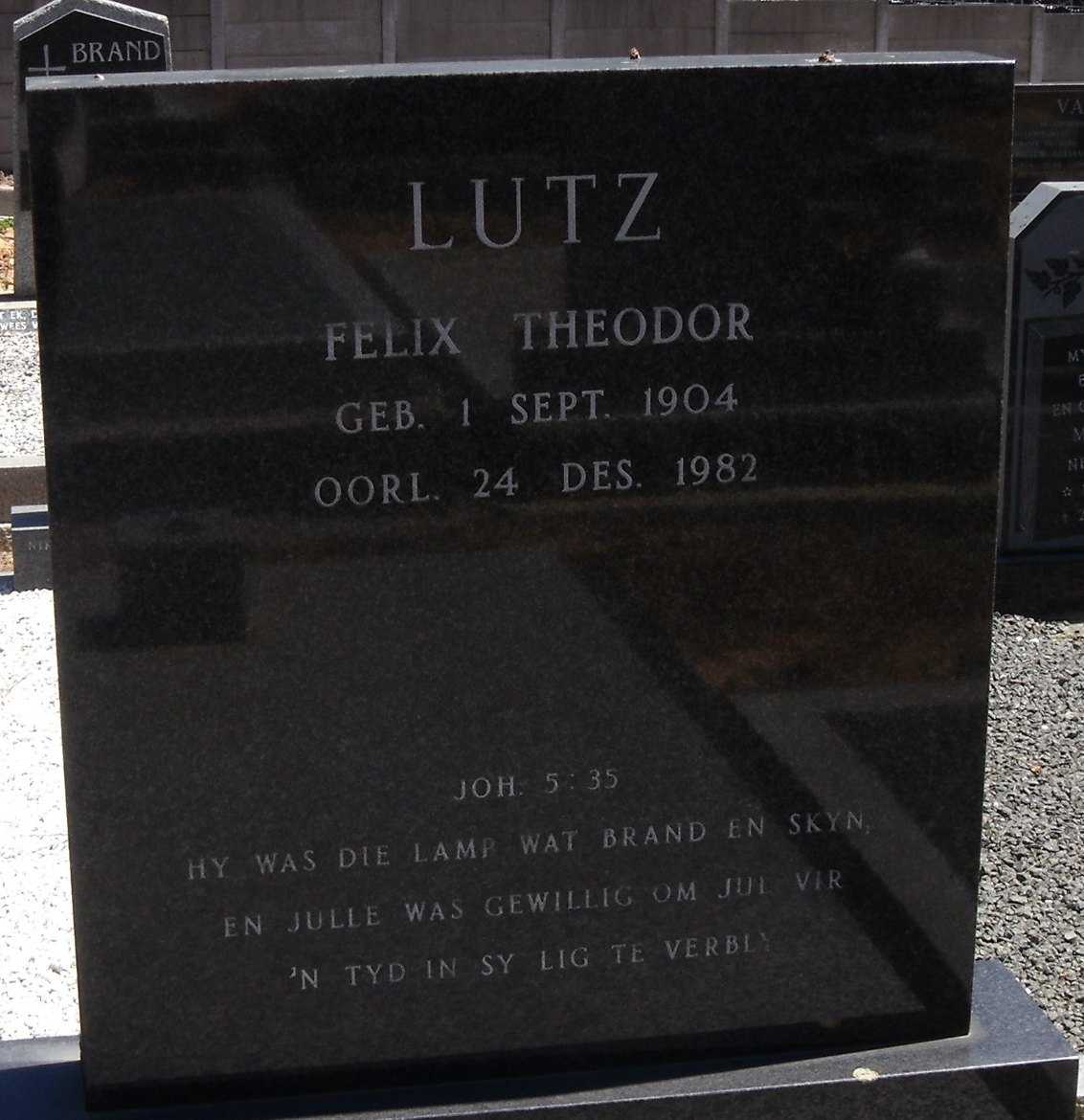 LUTZ Felix Theodor 1904-1982
