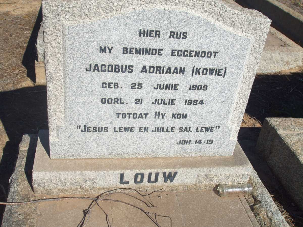 LOUW Jacobus Adriaan 1909-1984