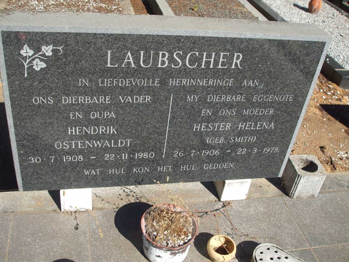 LAUBSCHER Hendrik Ostenwaldt 1908-1980 & Hester Helena SMITH 1906-1978