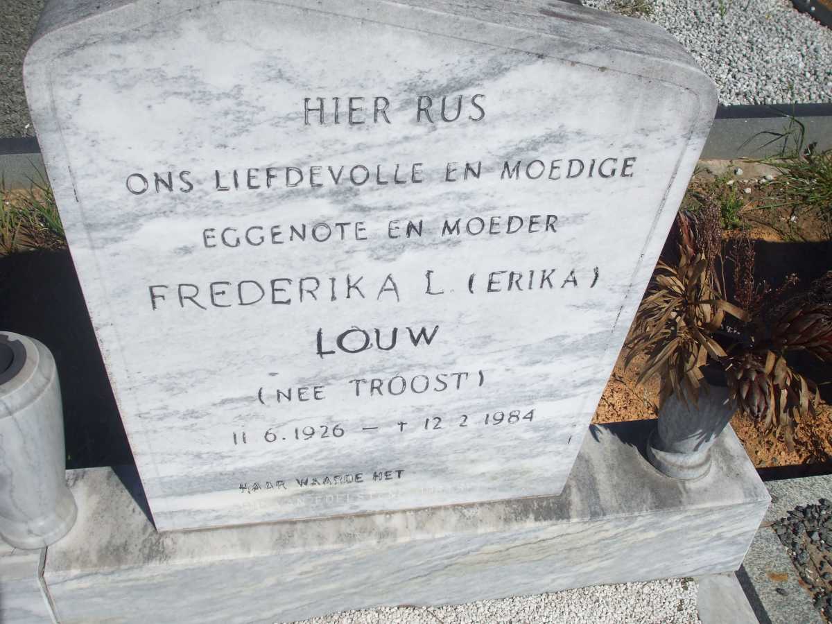LOUW Frederika L. nee TROOST 1926-1984