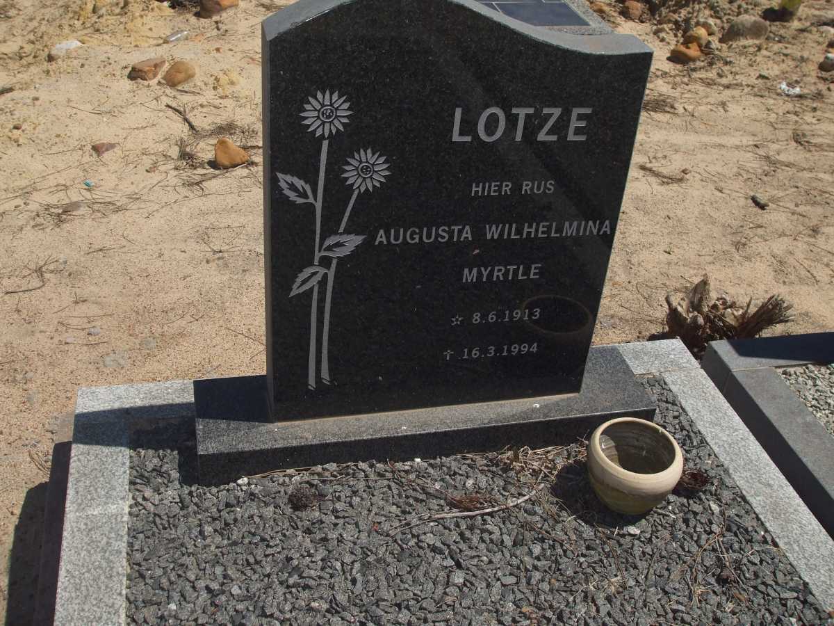 LOTZE Augusta Wilhelmina Myrtle 1913-1994