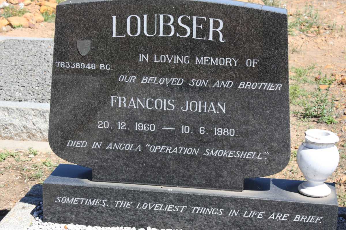 LOUBSER Francois Johan 1960-1980