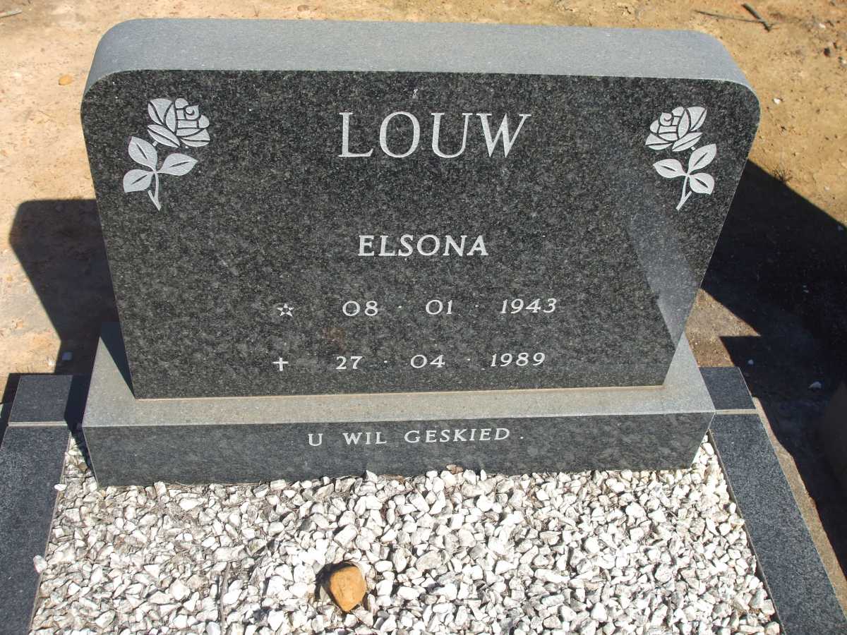 LOUW Elsona 1943-1989