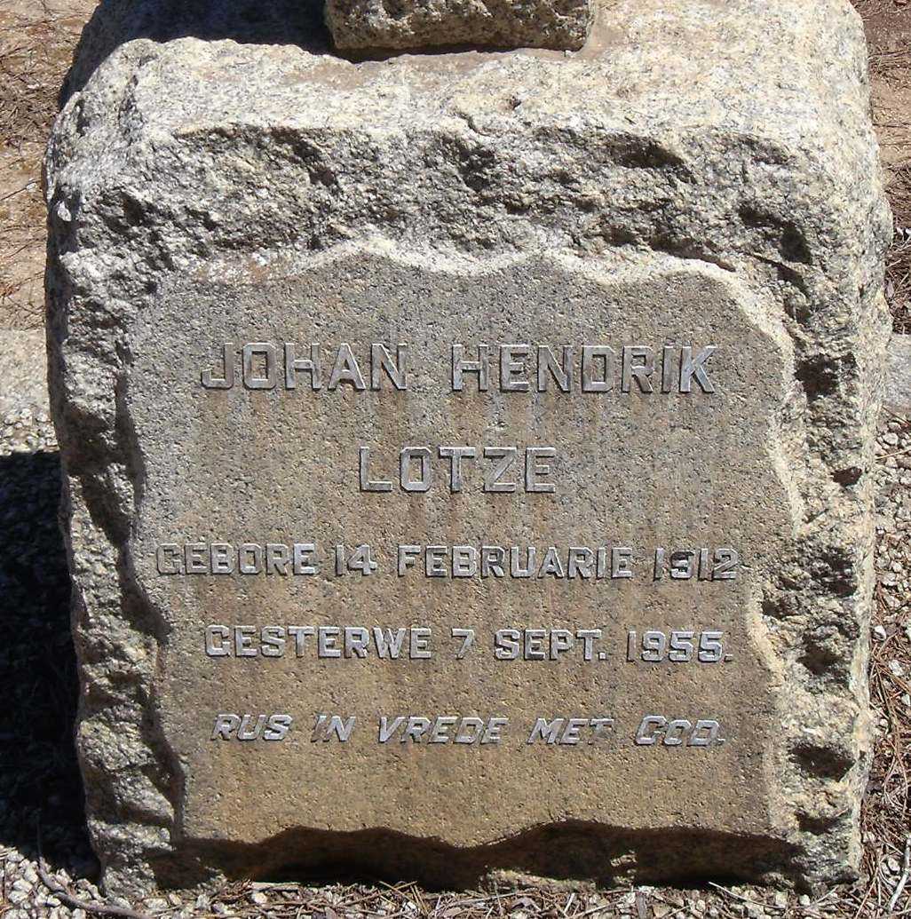 LOTZE Johan Hendrik 1912-1955