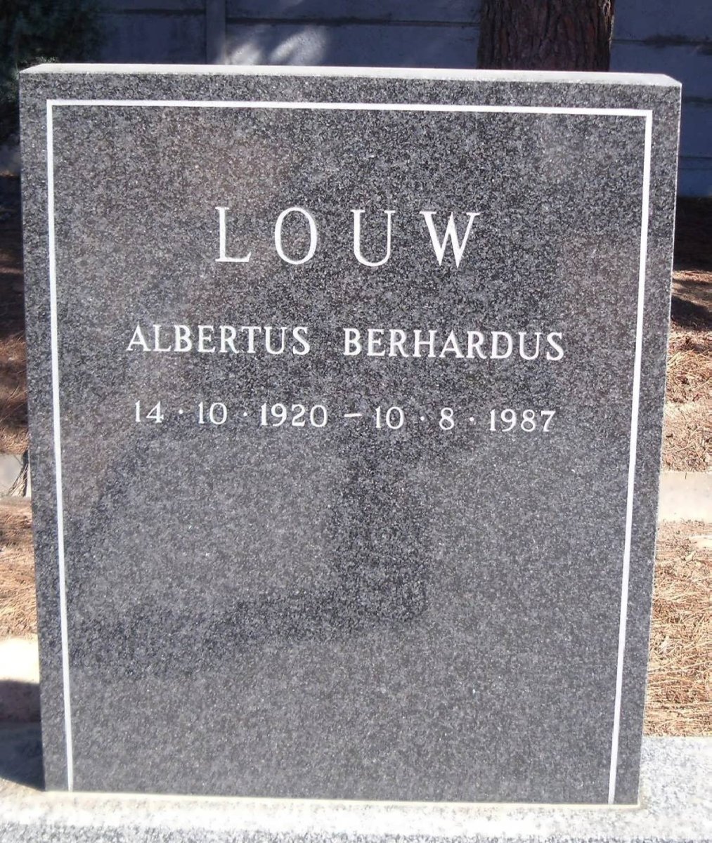 LOUW Albertus Berhardus 1920-1987
