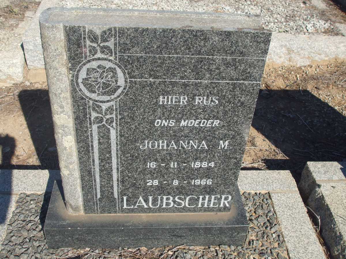 LAUBSCHER Johanna M. 1884-1966