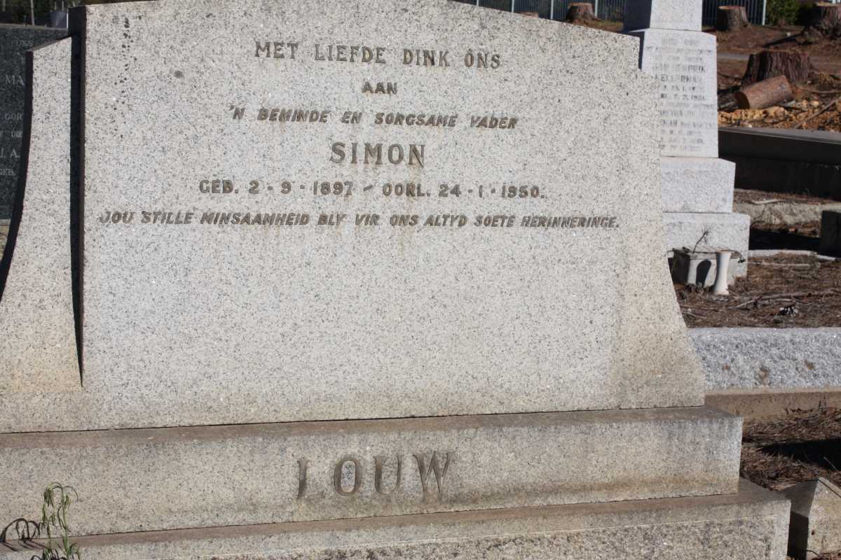 LOUW Simon 1897-1950
