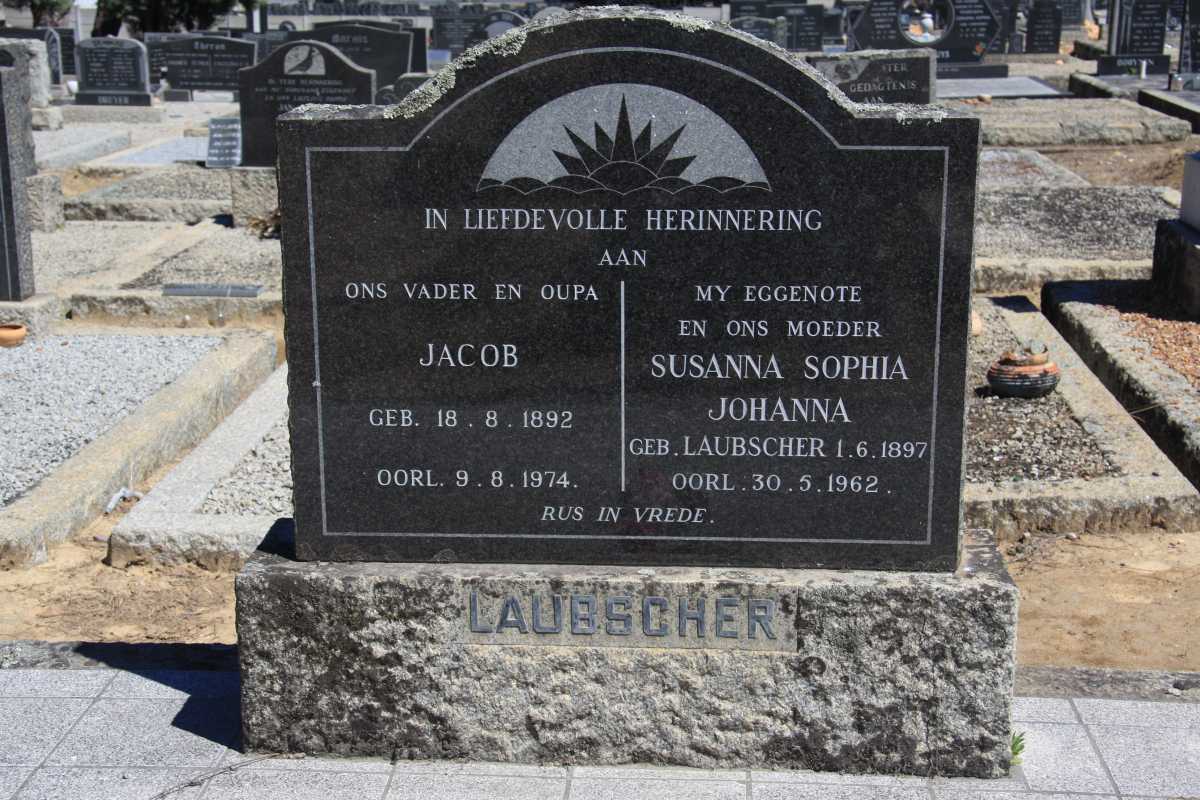 LAUBSCHER Jacob 1892-1974 & Susanna Sophia Johanna LAUBSCHER 1897-1962