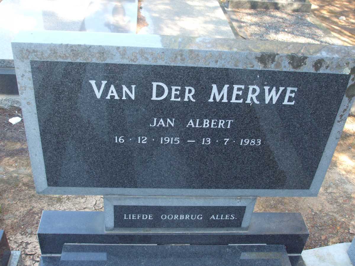 MERWE Jan Albert, van der 1915-1983