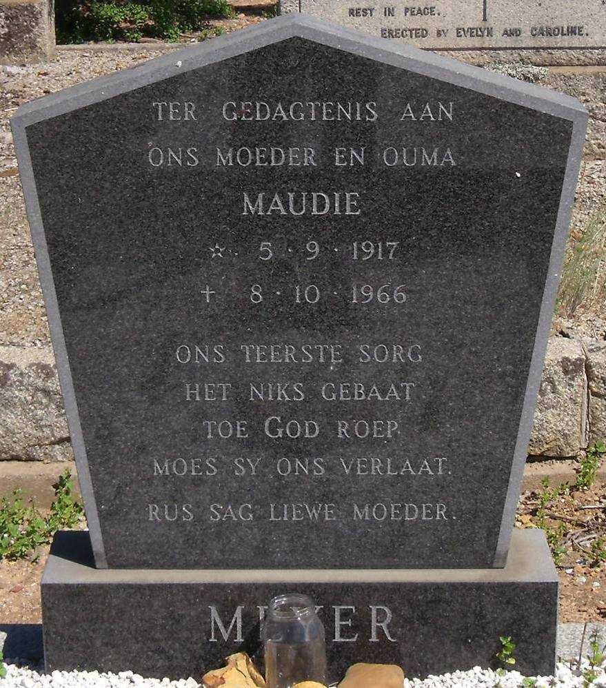 MEYER Maudie 1917-1966