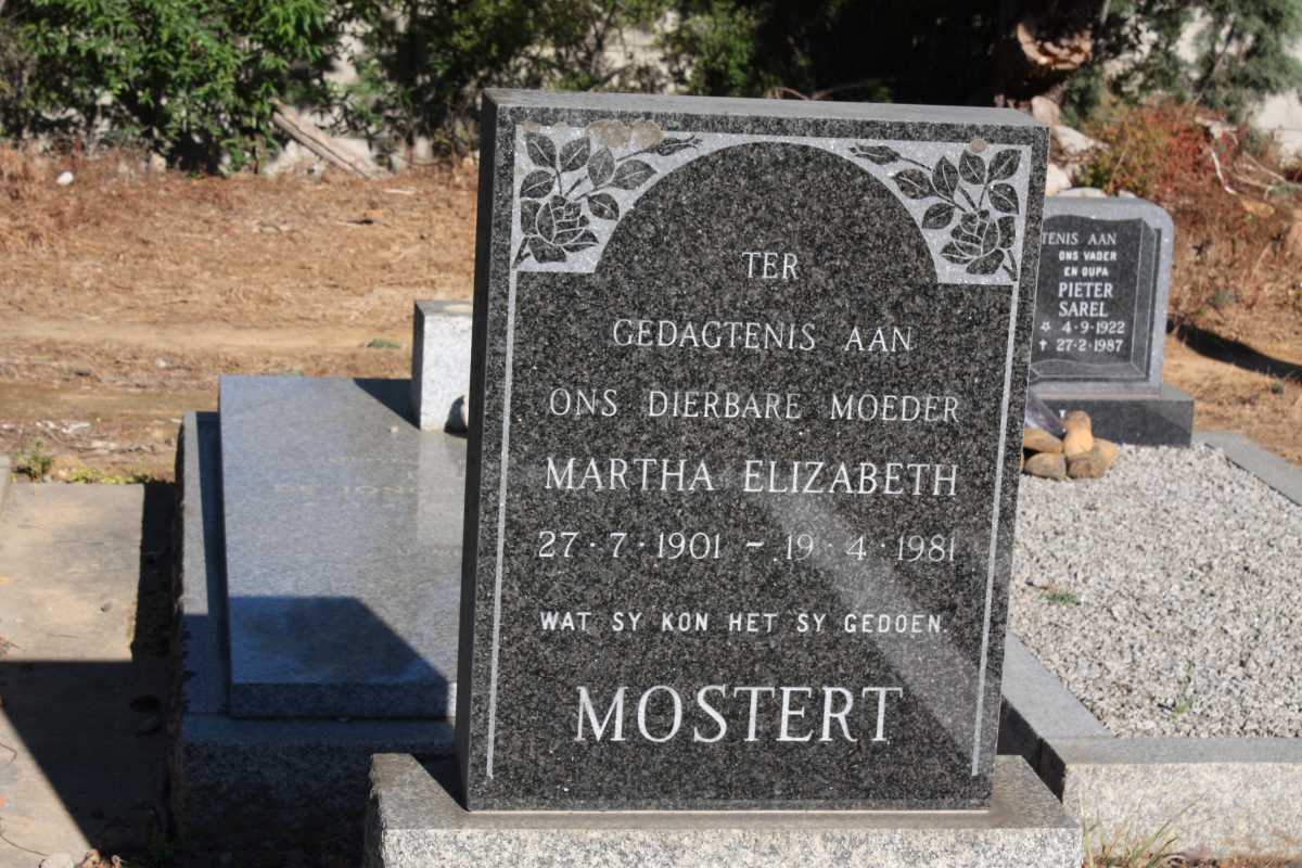 MOSTERT Martha Elizabeth 1901-1981