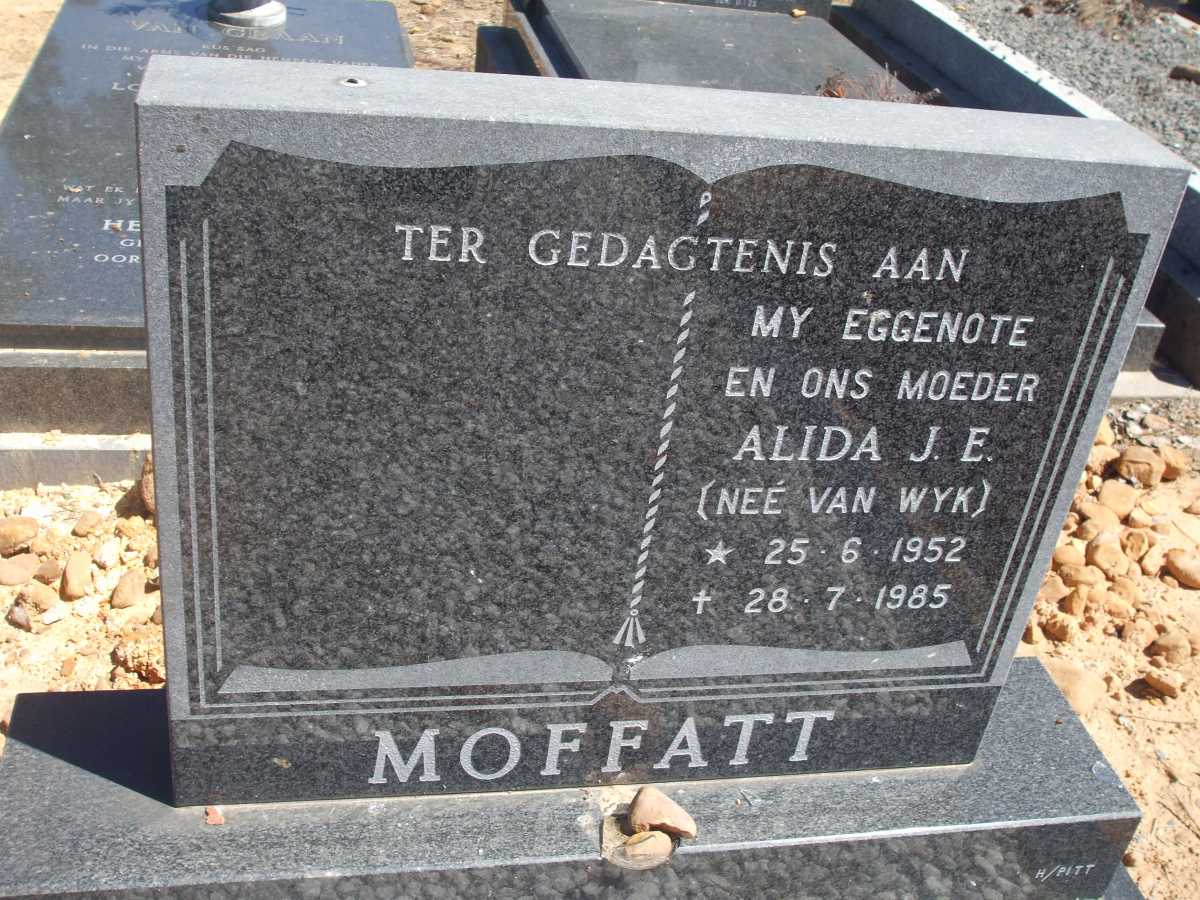 MOFFATT Alida J.E. VAN WYK 1952-1985