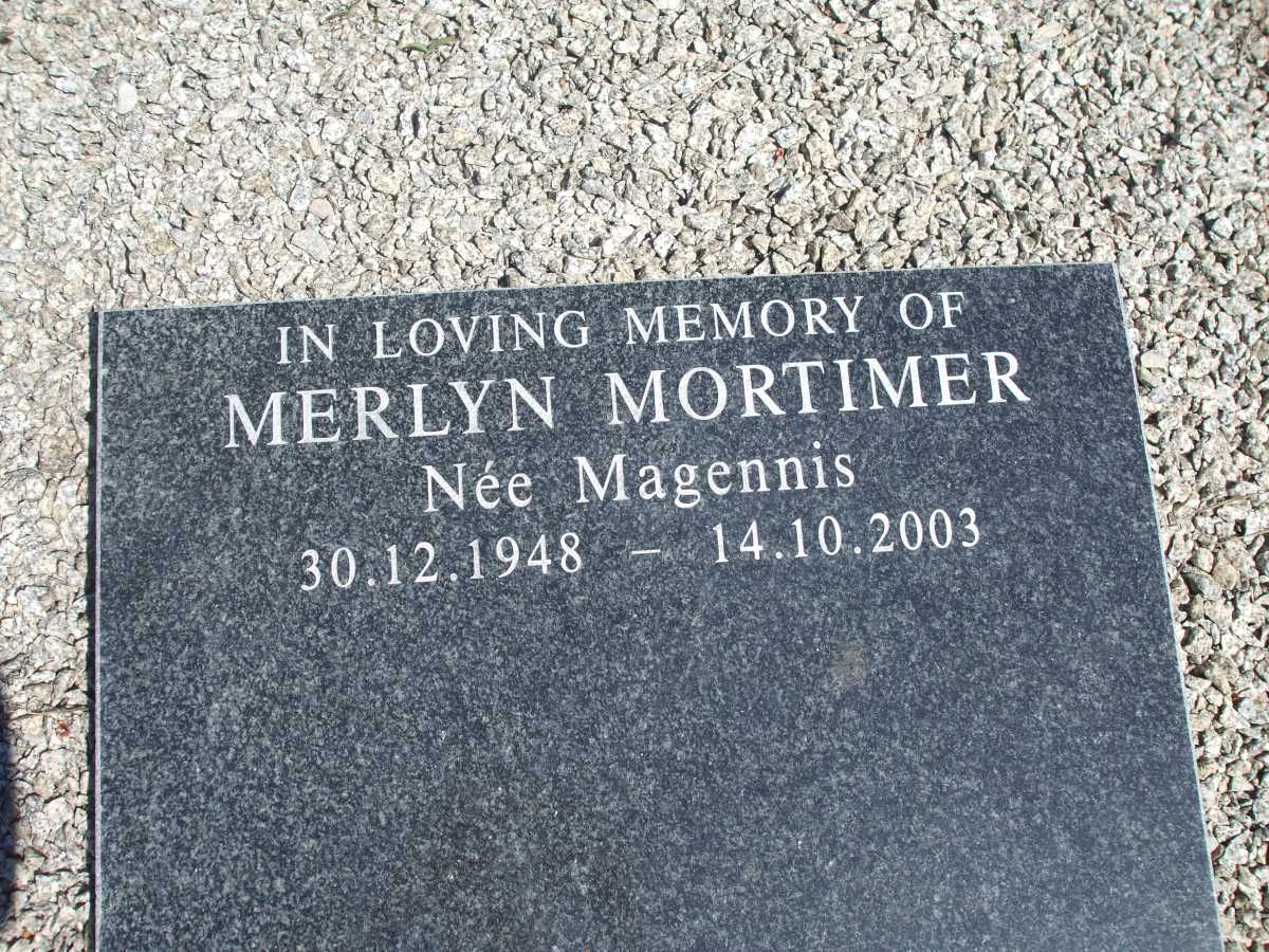 MORTIMER Merlyn nee MAGENNIS 1948-2003