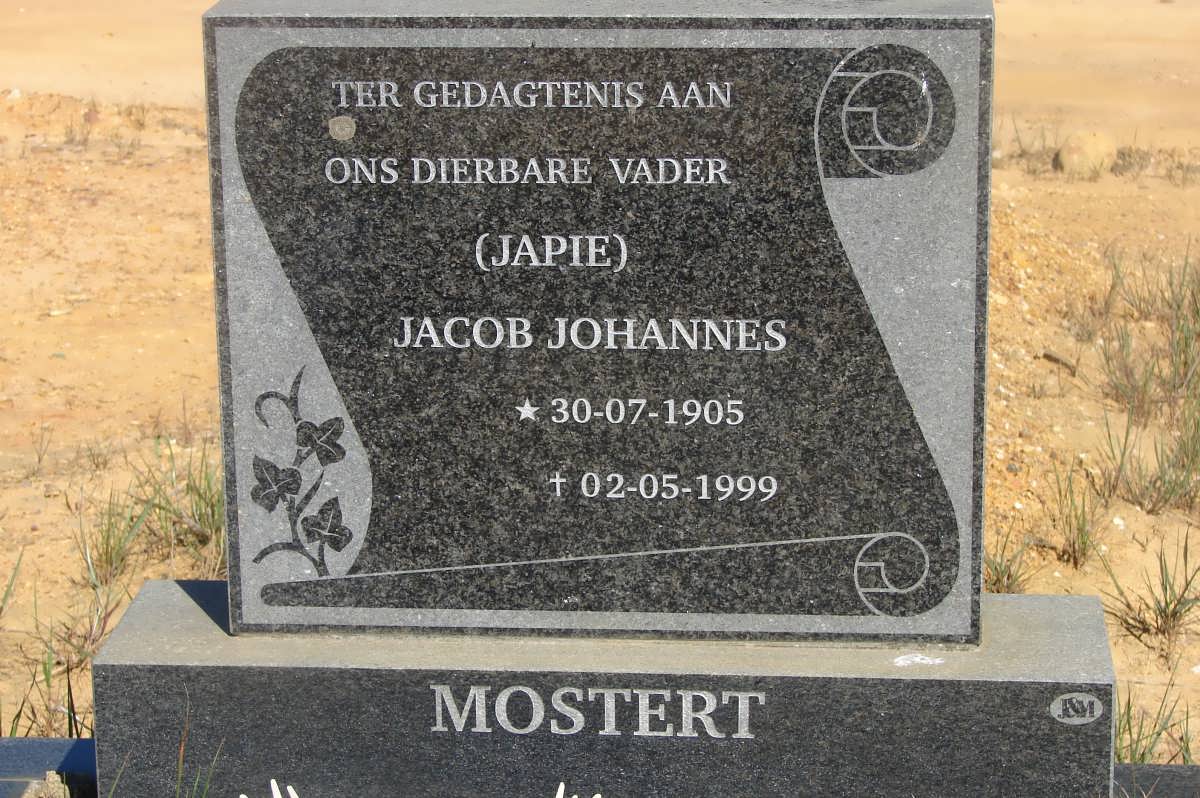 MOSTERT Jacob Johannes 1905-1999