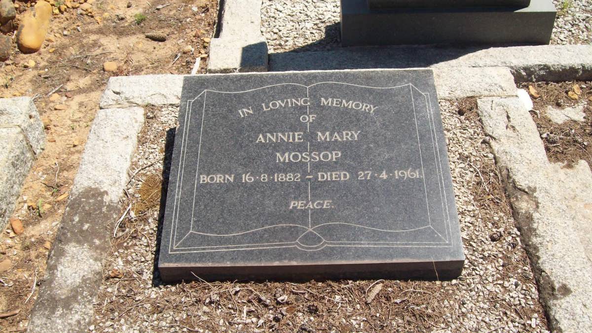 MOSSOP Annie Mary 1882-1961