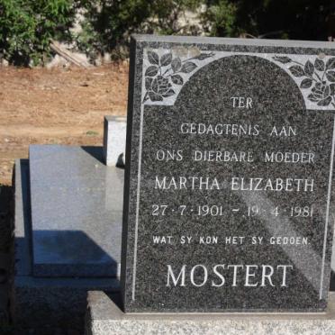 MOSTERT Martha Elizabeth 1901-1981