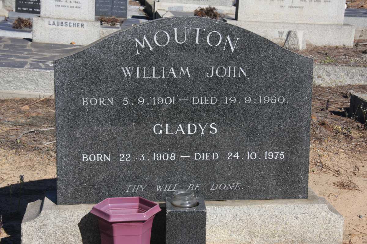 MOUTON William John 1901-1960 & Gladys 1908-1975