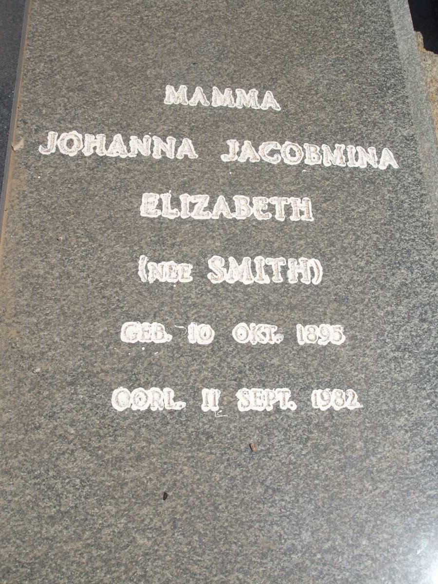 MOSTERT Nicolaas Frederik 1887-1951 & Johanna Jacobmina Elizabeth SMITH 1895-1982